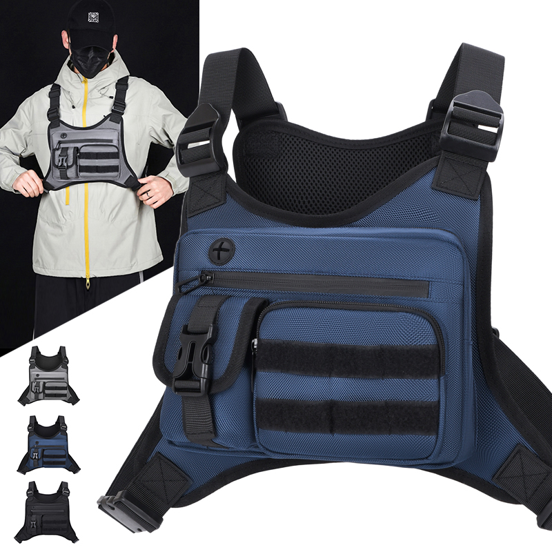 Cycling Gear Storage - Bolsa Tática de Peito Masculina Impermeável