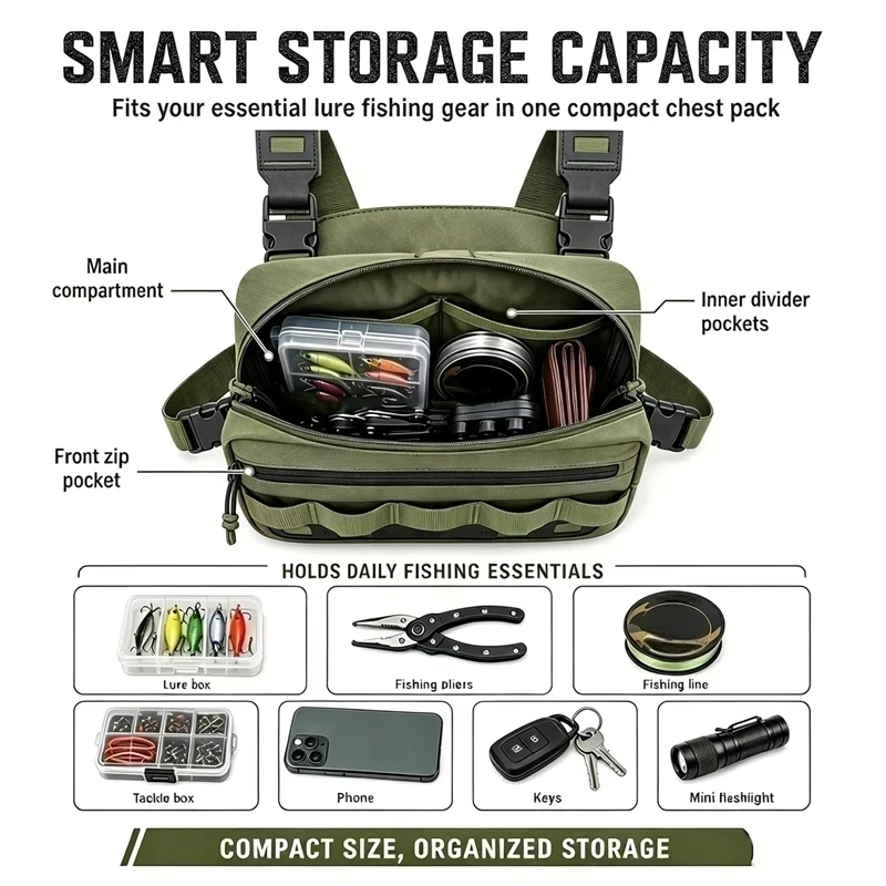 Cycling Gear Storage - Bolsa de pesca com bolso para