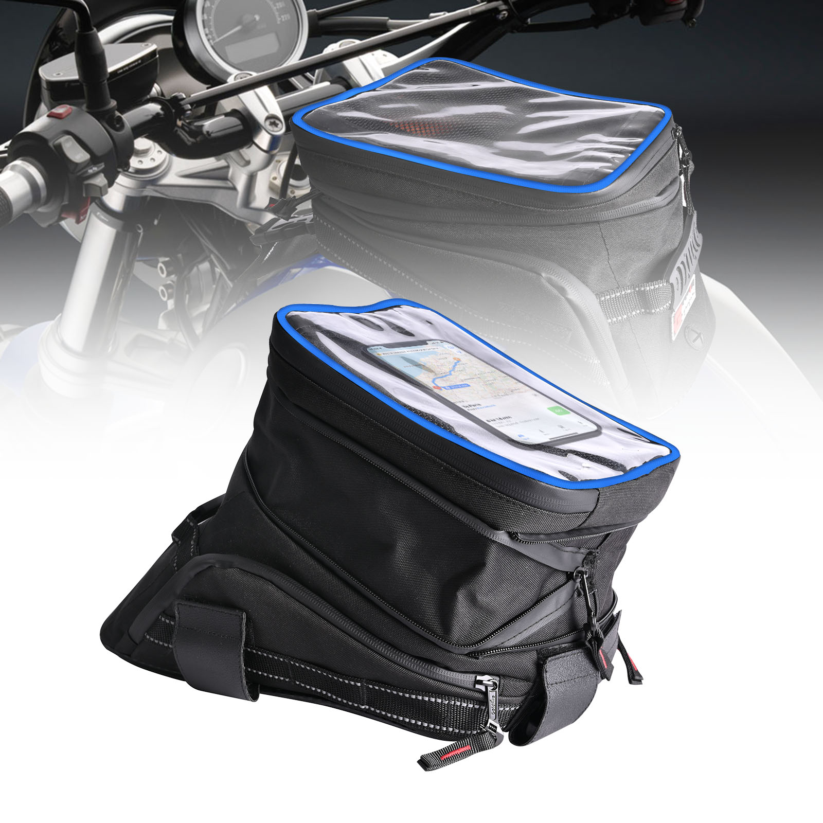 Cycling Gear Storage - Grande Capacidade Expansível Motocicleta Tanque Sacos,