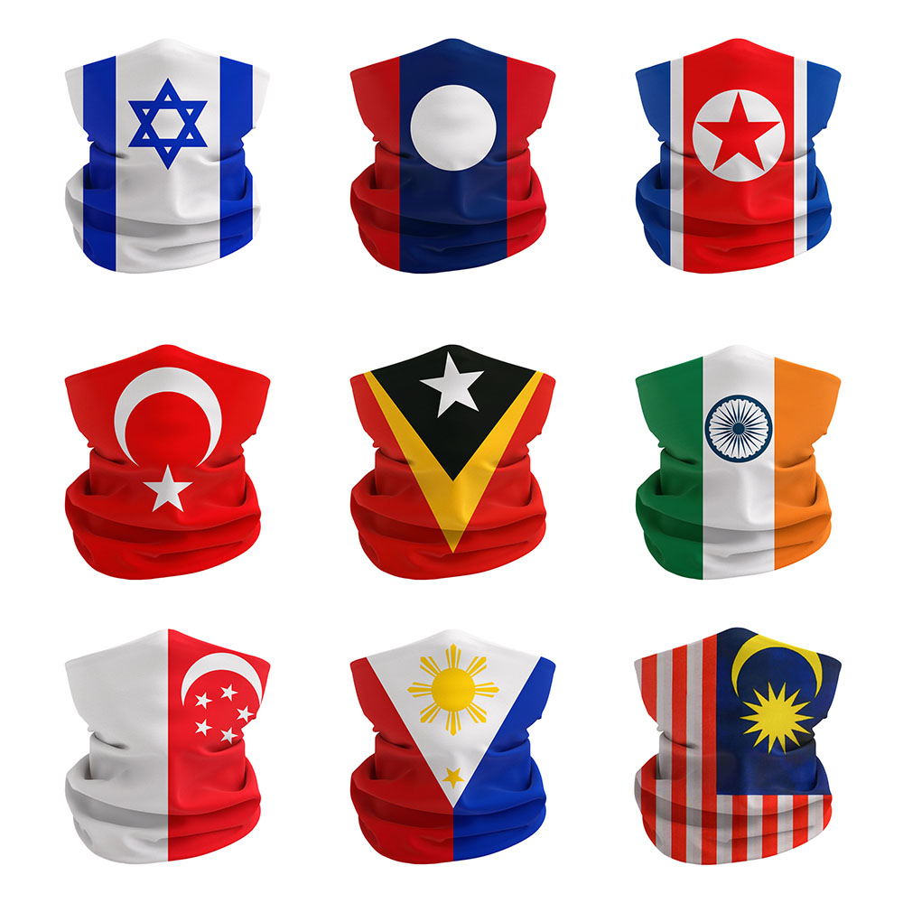 Philippines Cycling Gear - Bandeiras nacionais asiáticas impressas bandana israel
