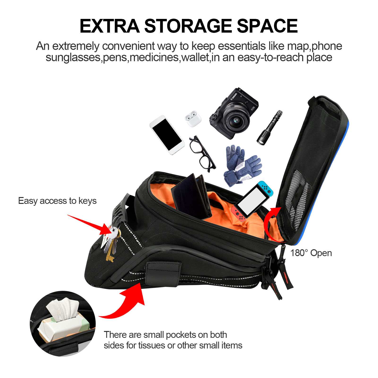 Grande Capacidade Expansível M - Cycling Gear Storage avaliação e preço